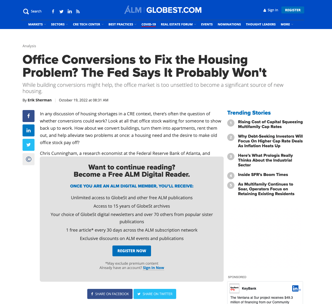 Office Conversions to Fix the Housing Problem? The Fed Says It Probably Won't