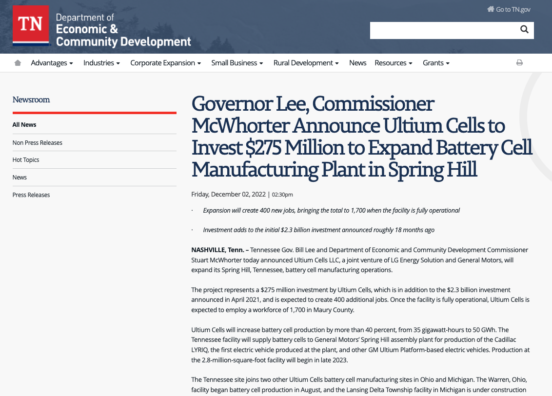 Governor Lee, Commissioner